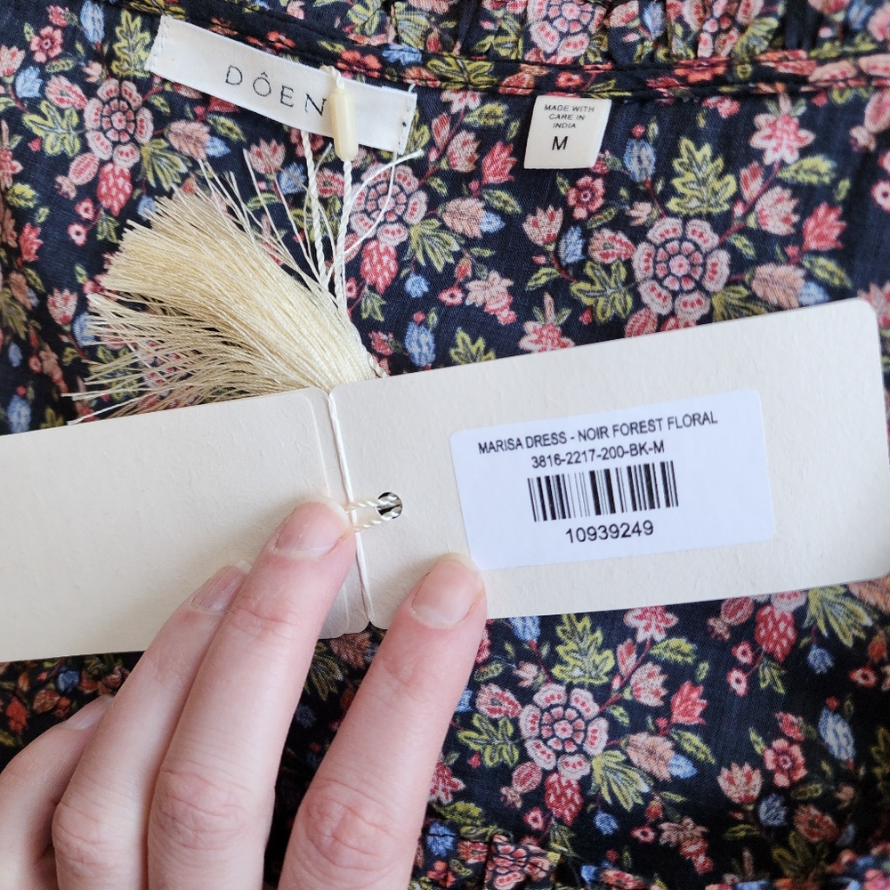 DÔEN NWT MARISA DRESS - NOIR FOREST FLORAL size medium - Picture 8 of 11